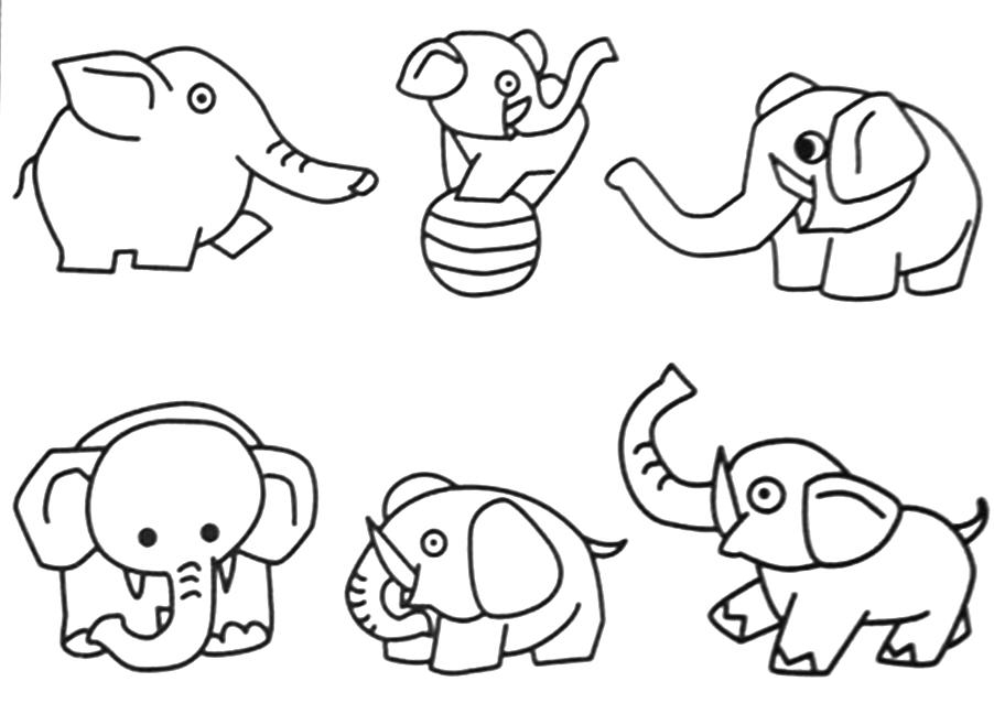 Dessin à colorier: Éléphant (Animaux) #6433 - Coloriages à Imprimer Gratuits