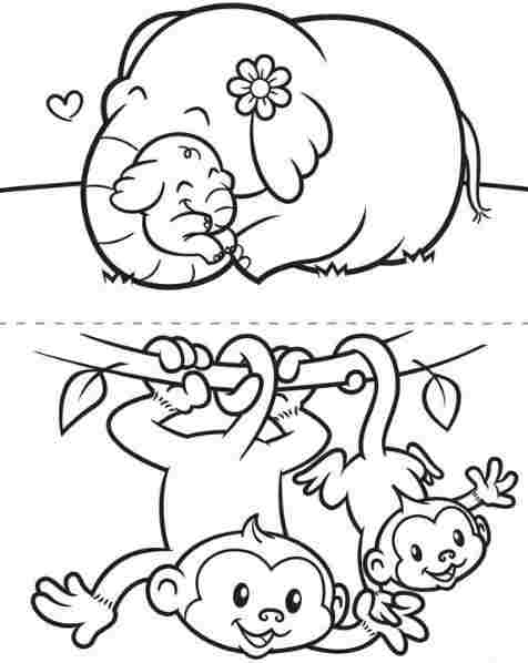 Dessin à colorier: Éléphant (Animaux) #6437 - Coloriages à Imprimer Gratuits