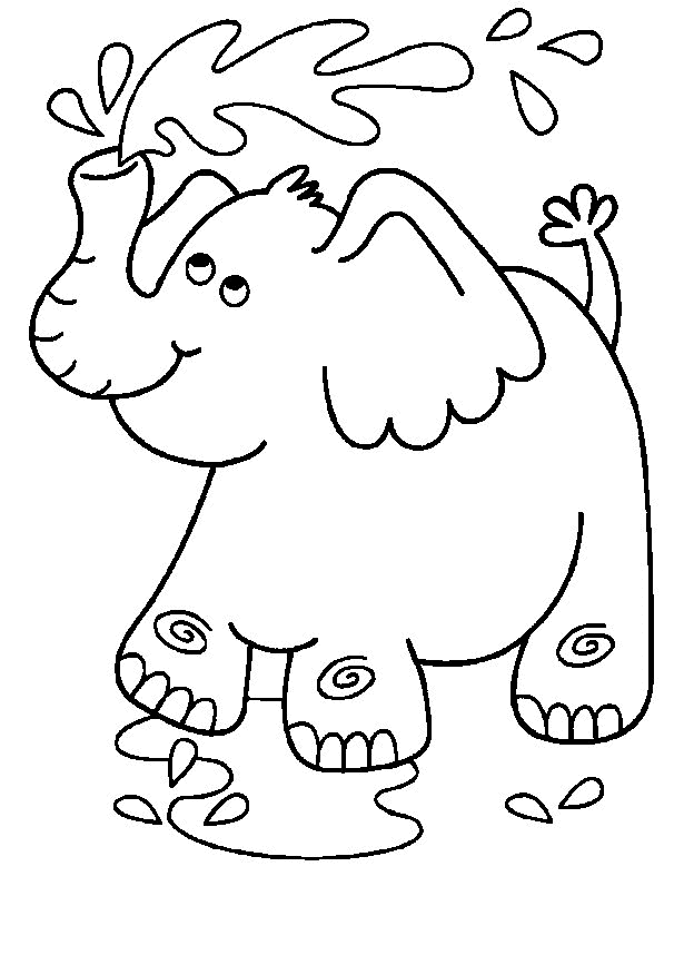 Dessin à colorier: Éléphant (Animaux) #6461 - Coloriages à Imprimer Gratuits