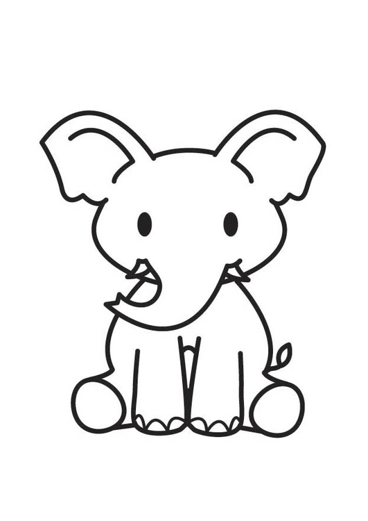 Dessin à colorier: Éléphant (Animaux) #6493 - Coloriages à Imprimer Gratuits