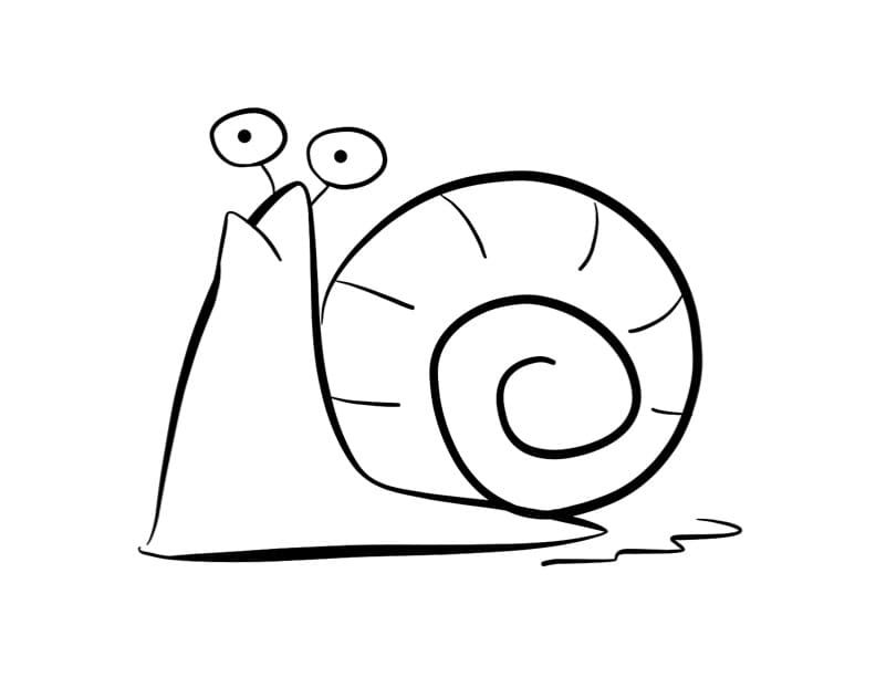 Coloriage gratuit Escargot #177416 de la collection Animaux à imprimer