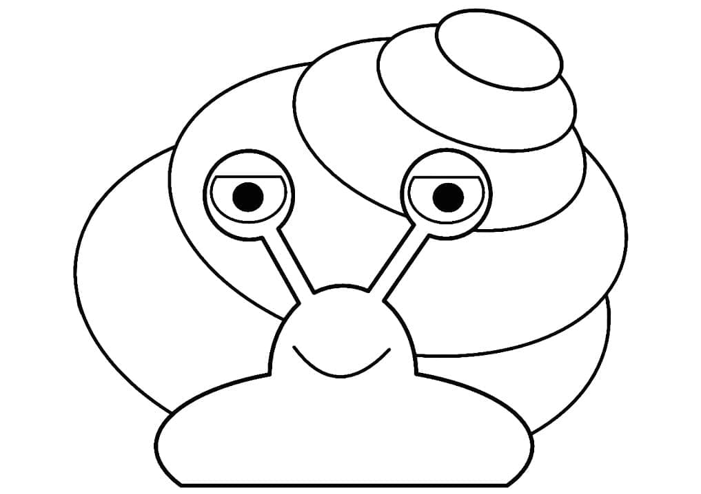 Coloriage gratuit Escargot #217002 de la collection Animaux à imprimer
