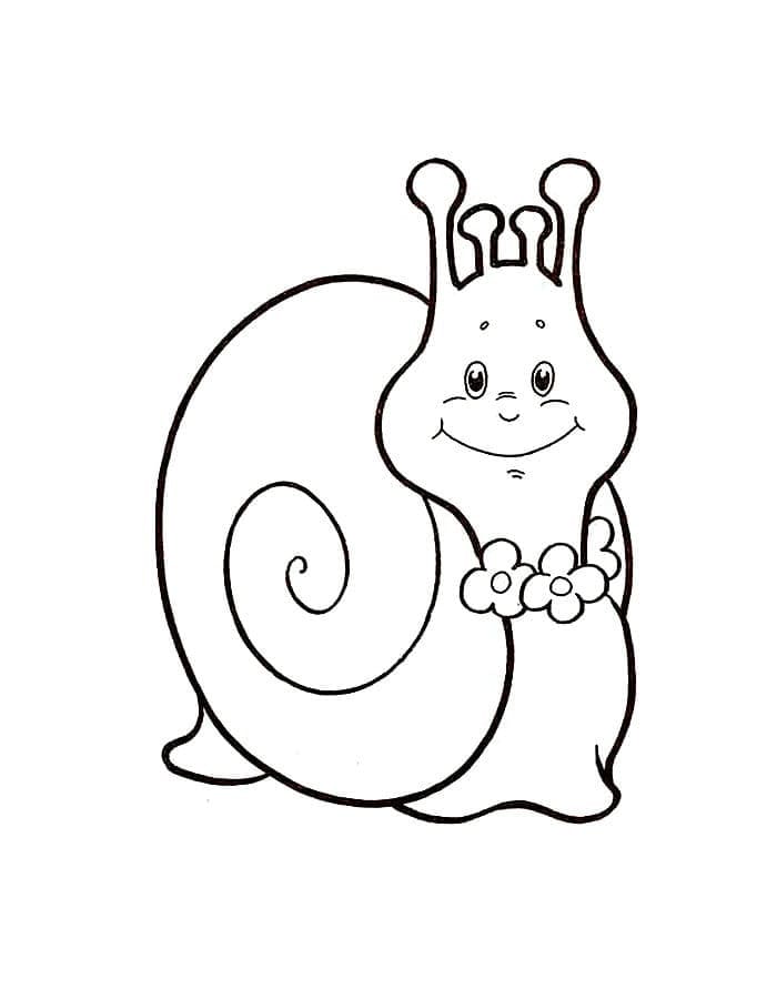 Coloriage gratuit Escargot #217004 de la collection Animaux à imprimer