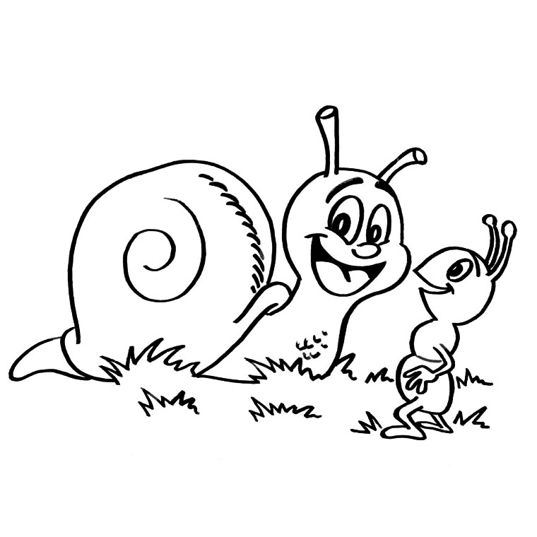 Dessin à colorier: Escargot (Animaux) #6502 - Coloriages à Imprimer Gratuits