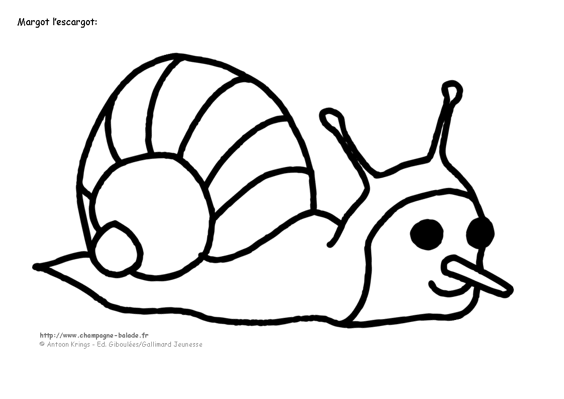 Dessin à colorier: Escargot (Animaux) #6529 - Coloriages à Imprimer Gratuits
