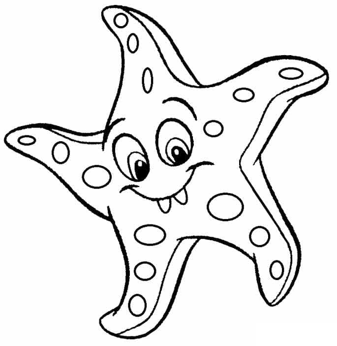 Coloriage Étoile de mer #187165 à imprimer gratuitement, extrait de la collection Animaux