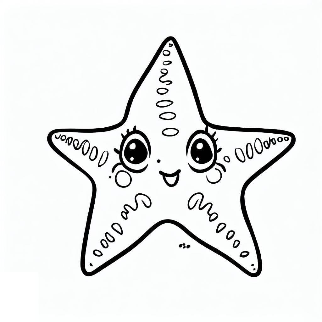 Coloriage gratuit Étoile de mer #187170 de la collection Animaux à imprimer