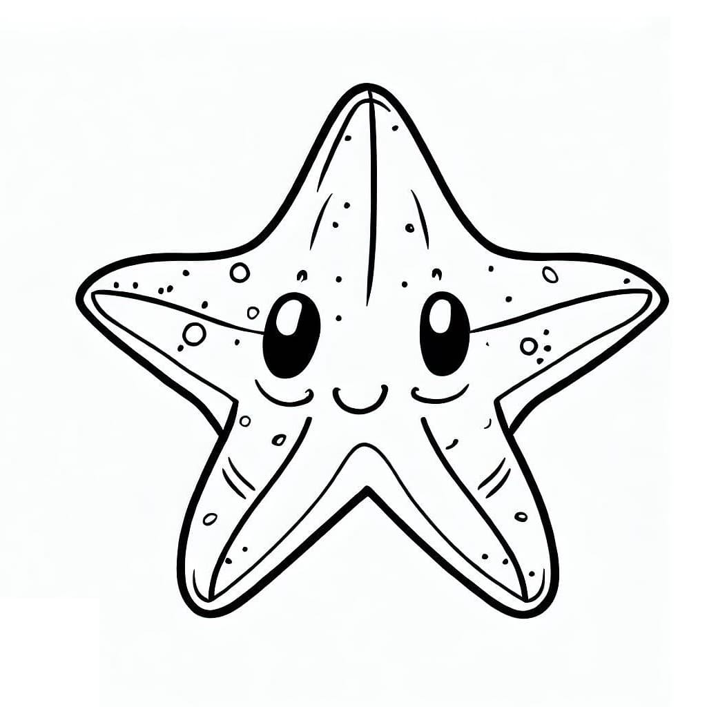 Coloriage gratuit Étoile de mer #187172 de la collection Animaux à imprimer
