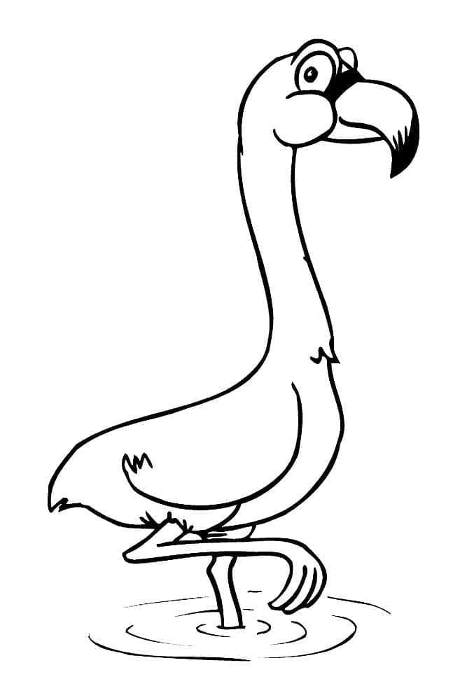Coloriage gratuit Flamant Rose #198776 de la collection Animaux à imprimer