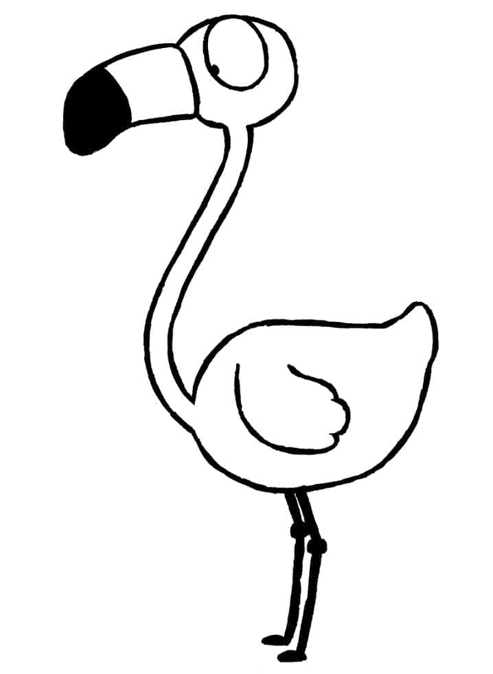 Coloriage gratuit Flamant Rose #198796 de la collection Animaux à imprimer