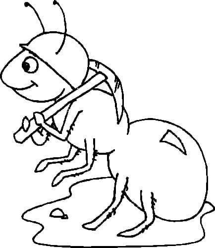 Joli coloriage Fourmi #196461 de la collection Animaux, prêt à imprimer pour petits et grands