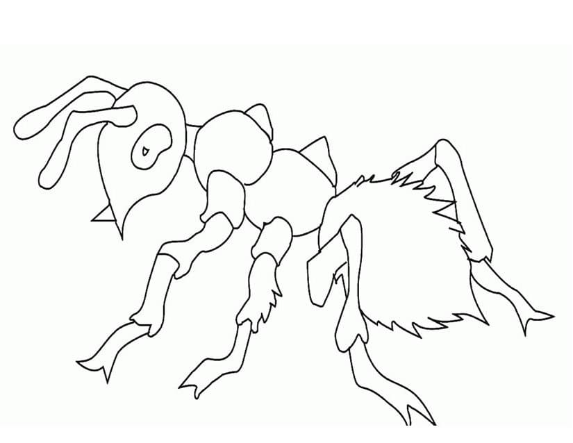 Joli coloriage Fourmi #196462 de la collection Animaux, prêt à imprimer pour petits et grands