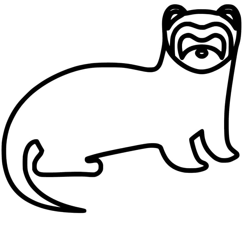 Dessin à colorier: Furet (Animaux) #205403 - Coloriages à Imprimer Gratuits