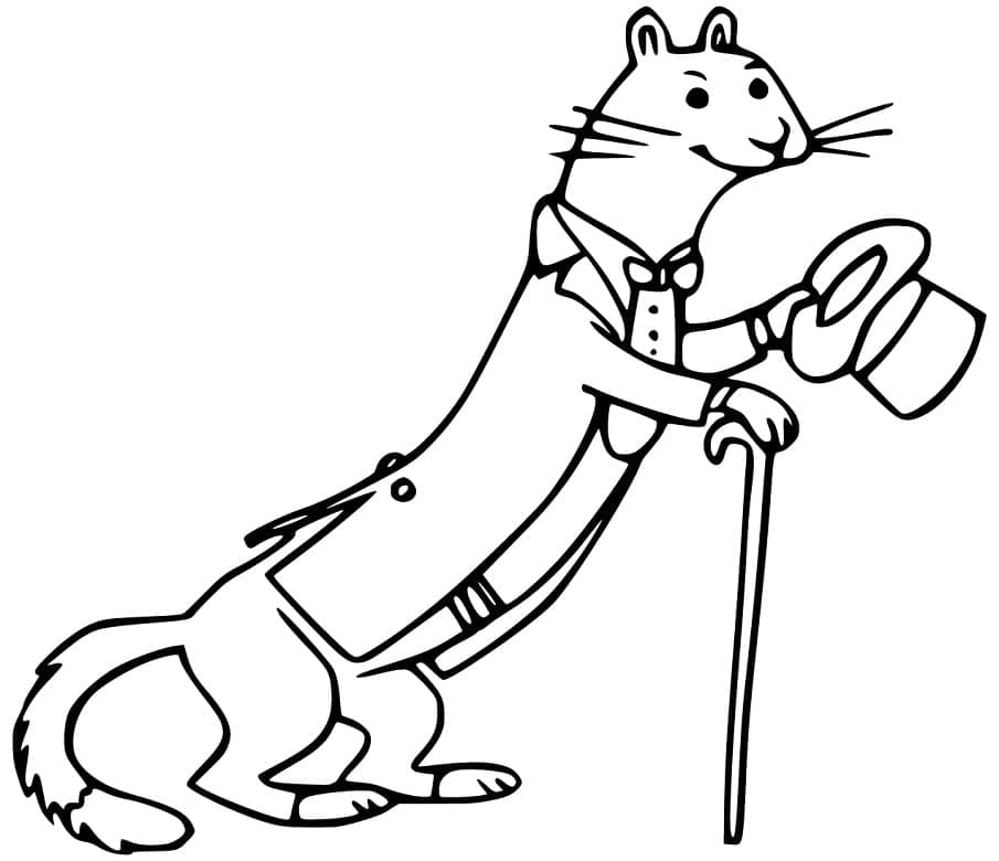 Dessin à colorier: Furet (Animaux) #205405 - Coloriages à Imprimer Gratuits