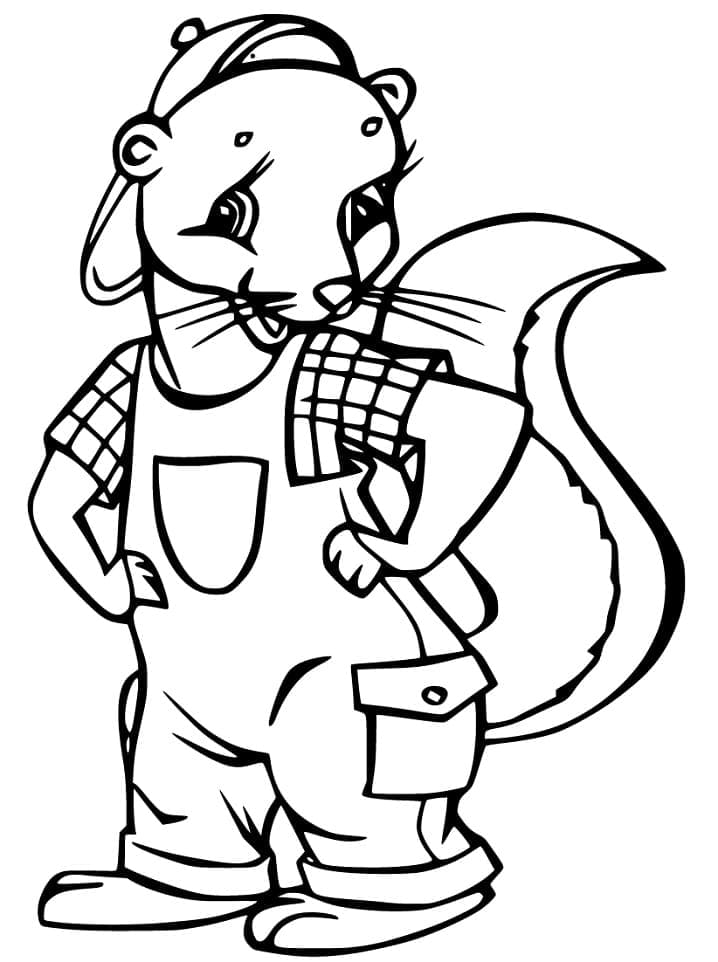 Dessin à colorier: Furet (Animaux) #205406 - Coloriages à Imprimer Gratuits