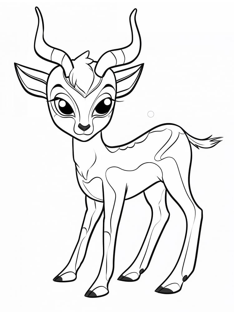 Coloriage gratuit Gazelle #219907 de la collection Animaux à imprimer Coloriage gratuit Gazelle #219907 de la collection Animaux à imprimer