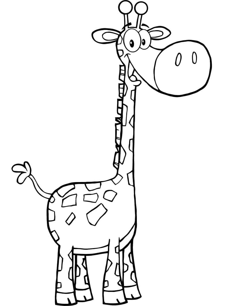 Coloriage à imprimer Girafe #177591 de la série Animaux, gratuit pour enfants et adultes