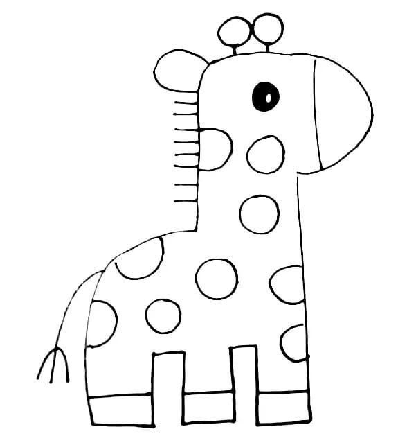 Page de coloriage Girafe #177598, collection Animaux, à imprimer et colorier