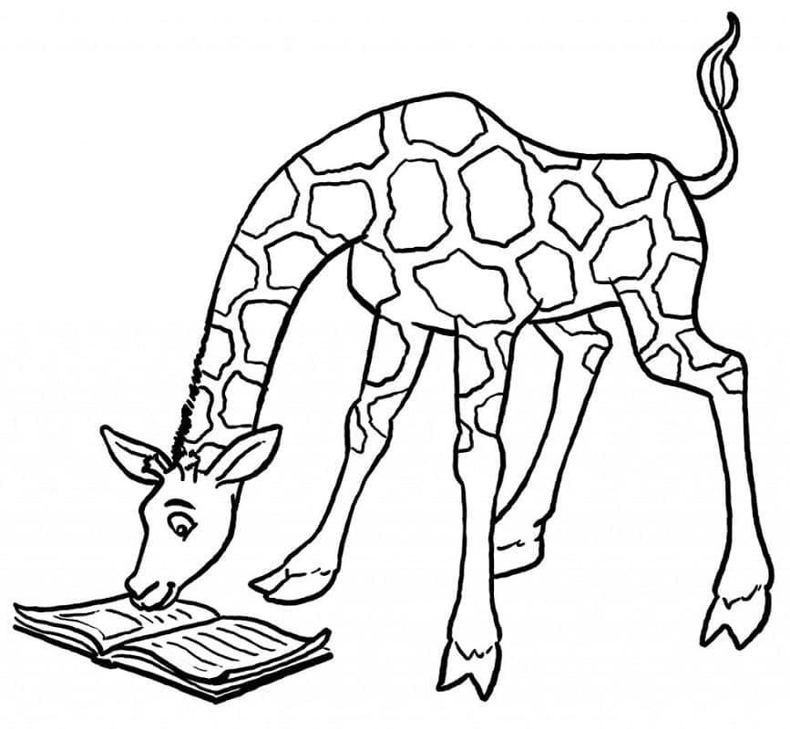 Coloriage gratuit pour enfants et adultes Girafe #177602, collection Animaux