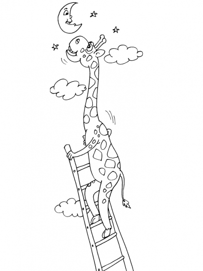 Dessin à colorier: Girafe (Animaux) #7251 - Coloriages à Imprimer Gratuits