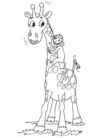 Dessin à colorier: Girafe (Animaux) #7254 - Coloriages à Imprimer Gratuits