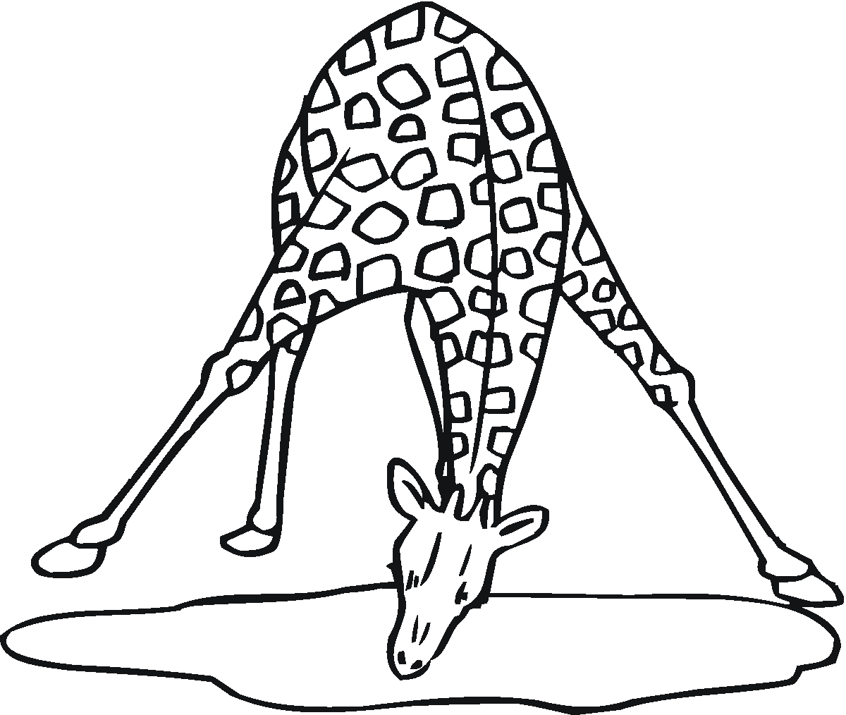 Dessin à colorier: Girafe (Animaux) #7299 - Coloriages à Imprimer Gratuits