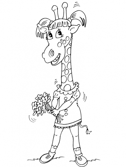 Dessin à colorier: Girafe (Animaux) #7311 - Coloriages à Imprimer Gratuits