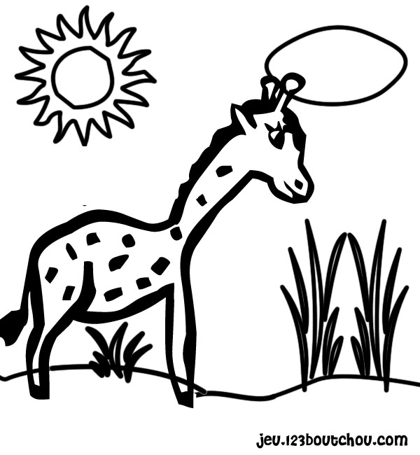 Dessin à colorier: Girafe (Animaux) #7339 - Coloriages à Imprimer Gratuits