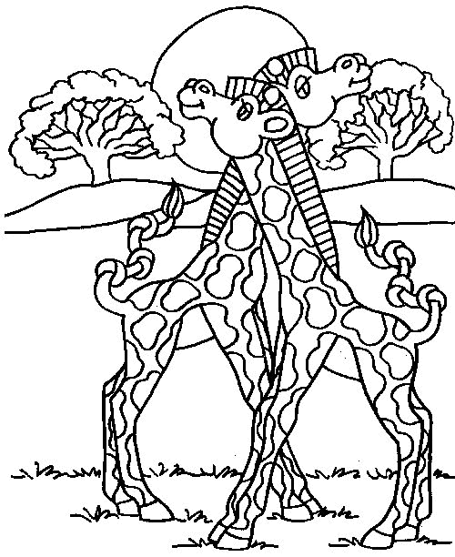 Dessin à colorier: Girafe (Animaux) #7344 - Coloriages à Imprimer Gratuits