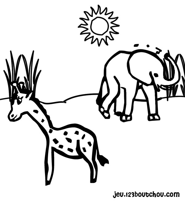 Dessin à colorier: Girafe (Animaux) #7350 - Coloriages à Imprimer Gratuits
