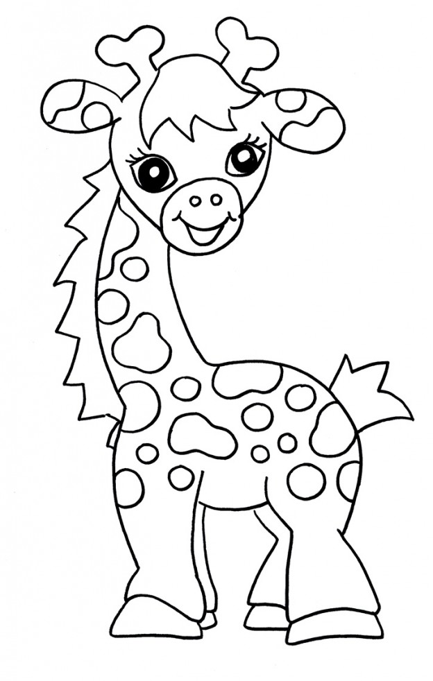 Dessin à colorier: Girafe (Animaux) #7358 - Coloriages à Imprimer Gratuits