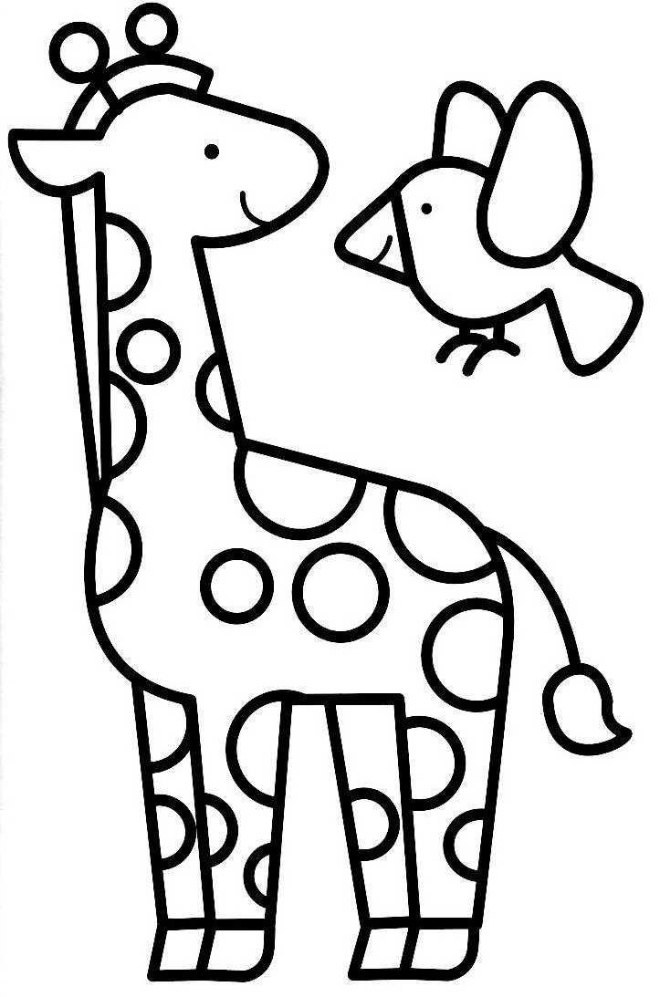 Dessin Girafe #7374 (Animaux) à colorier – Coloriages à imprimer