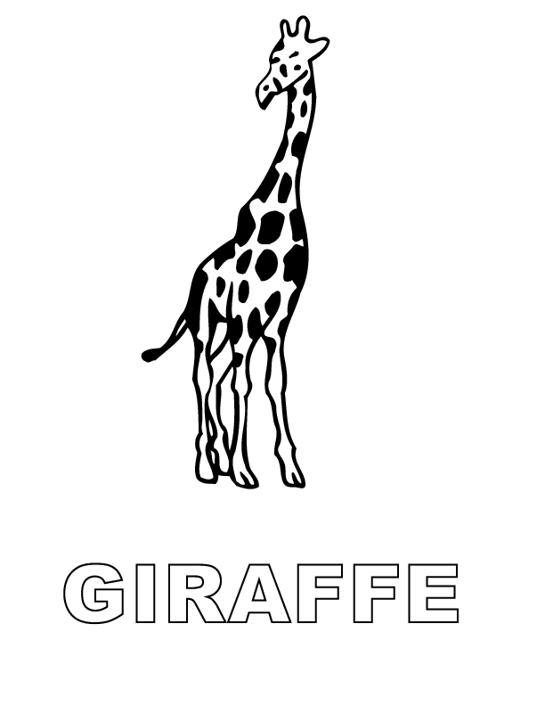 Dessin à colorier: Girafe (Animaux) #7398 - Coloriages à Imprimer Gratuits