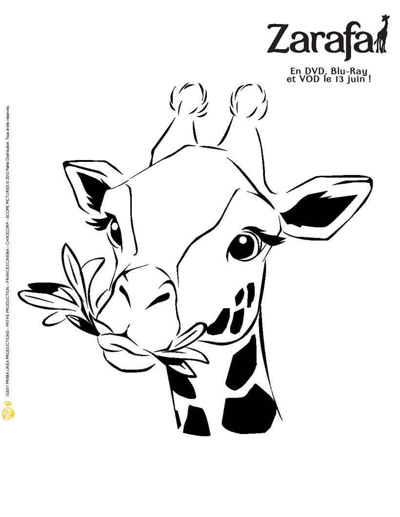 Dessin Girafe #7402 (Animaux) à colorier – Coloriages à imprimer