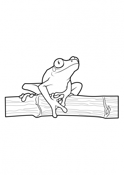 Dessin à colorier: Grenouille (Animaux) #7611 - Coloriages à Imprimer Gratuits