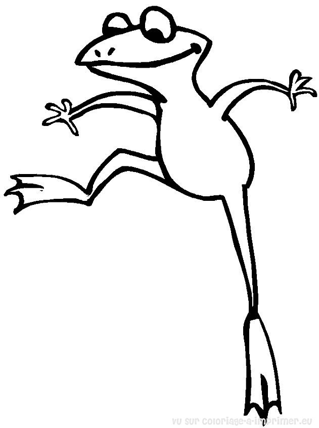 Dessin à colorier: Grenouille (Animaux) #7651 - Coloriages à Imprimer Gratuits