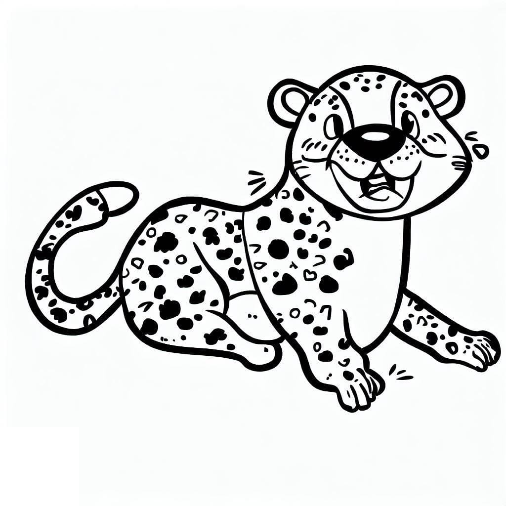 Coloriage gratuit Guépard #188862 de la collection Animaux à imprimer