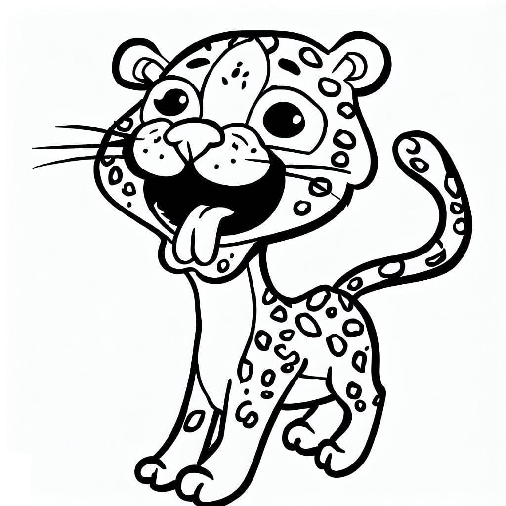 Coloriage gratuit Guépard #188864 de la collection Animaux à imprimer