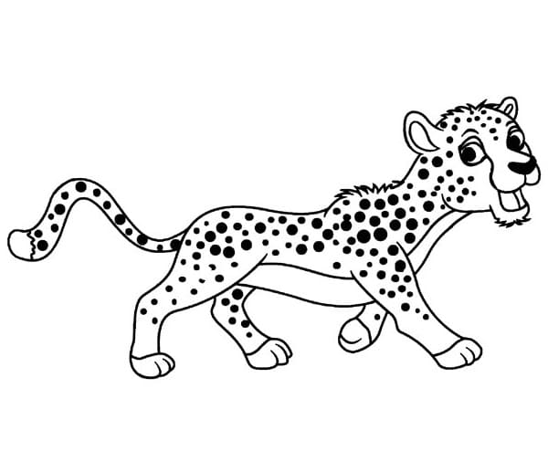 Coloriage gratuit Guépard #188893 de la collection Animaux à imprimer