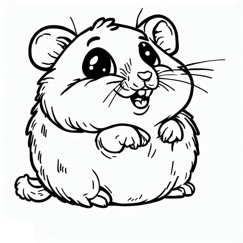 Coloriage gratuit Hamster #188822 de la collection Animaux à imprimer