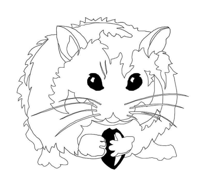 Coloriage gratuit Hamster #188841 de la collection Animaux à imprimer