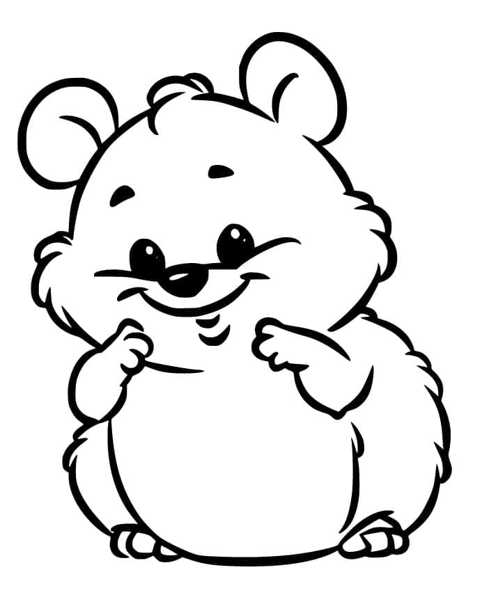 Coloriage gratuit Hamster #188844 de la collection Animaux à imprimer