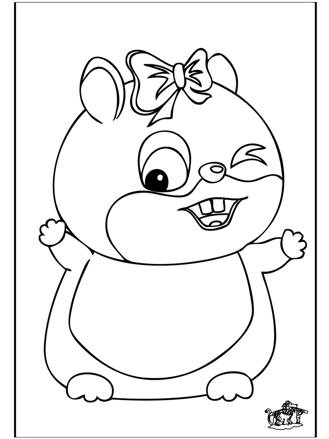 Dessin à colorier: Hamster (Animaux) #8031 - Coloriages à Imprimer Gratuits
