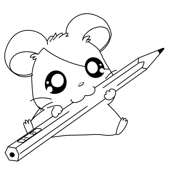 Dessins Hamster (Animaux) à colorier – Coloriages à imprimer