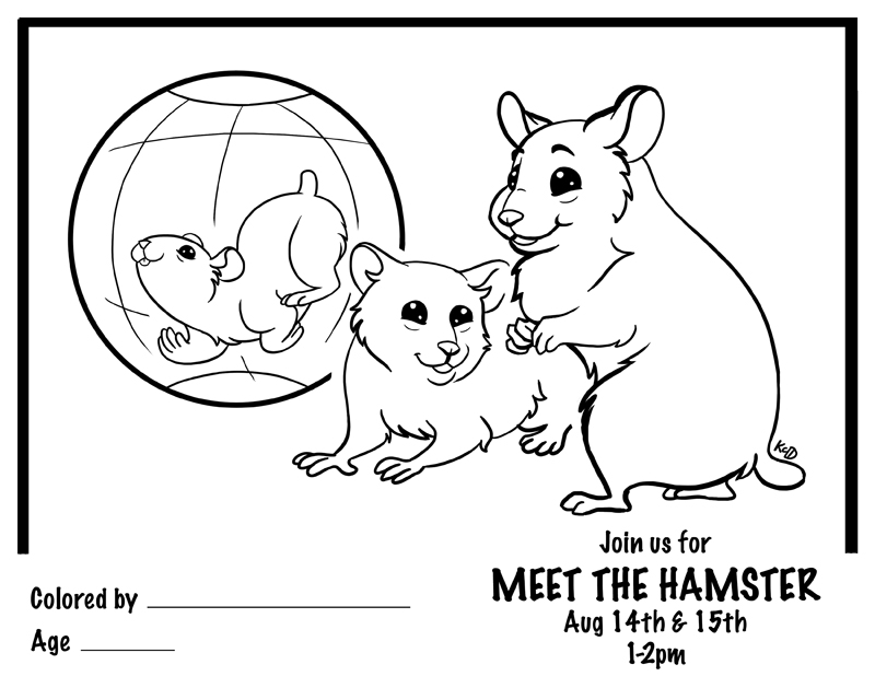 Dessin à colorier: Hamster (Animaux) #8095 - Coloriages à Imprimer Gratuits