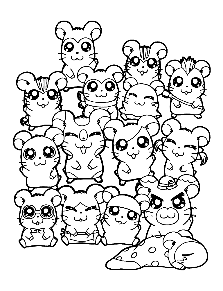 Dessin Hamster #8099 (Animaux) à colorier – Coloriages à imprimer