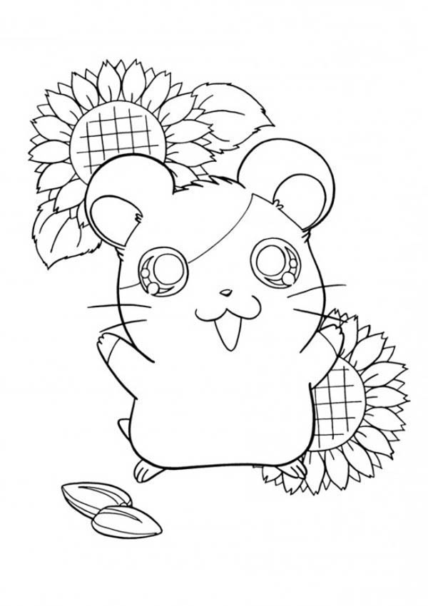 Dessin à colorier: Hamster (Animaux) #8175 - Coloriages à Imprimer Gratuits