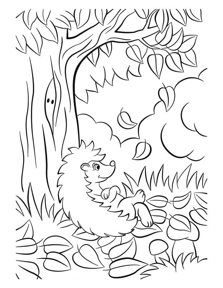 Coloriage gratuit Hérisson #190618 de la collection Animaux à imprimer