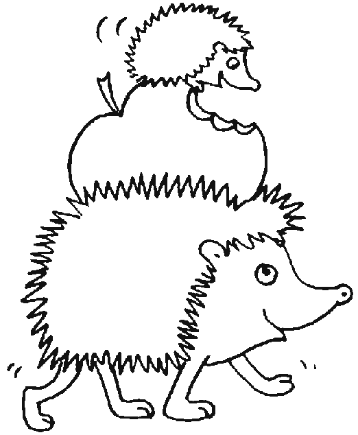 Dessin à colorier: Hérisson (Animaux) #8237 - Coloriages à Imprimer Gratuits