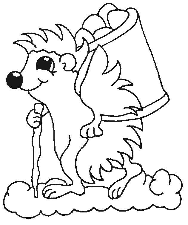 Dessin à colorier: Hérisson (Animaux) #8241 - Coloriages à Imprimer Gratuits